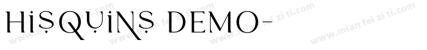 Hisquins DEMO字体转换